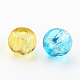 Perles de verre craquelé peintes DGLA-X0006-4mm-04-3