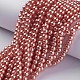 Glass Pearl Beads Strands HY-6D-B36-4