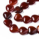 Chapelets de perles rouges en agate naturelle X-G-S364-097-3