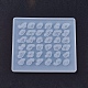 シリコンペンダントモールド  レジン型  UVレジン用  エポキシ樹脂ジュエリー作り  数字と文字  ホワイト  80x90x4mm X-DIY-L005-14-3