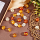 CHGCRAFT 48Pcs 6 Styles Resin Imitation Amber Beads RESI-CA0001-36-4
