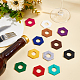 Benecreat 60 pz 12 colori feltro ciondoli in vetro di vino AJEW-BC0003-09-5