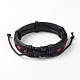 Adjustable Unisex Cowhide Cord Bracelets BJEW-L544-20B-2