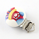 Christmas Boots Pattern Printed Wooden Baby Pacifier Holder Clip with Iron Clasp WOOD-R251-01E-1