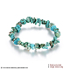 Puces turquoise naturelles étirer bracelets BJEW-BB16534-F-3