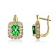 Brass Micro Pave Cubic Zirconia Hoop Earring EJEW-BB36372-1