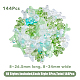 SUPERFINDINGS 144Pcs 18 Style Spring Acrylic Bead Light Green Bowknot Bead Clear Flower Bracelet Bead Heart Necklace Bead DIY Bear Bead for Jewelry Making Craft Birthday Gift Hole: 1-3mm FIND-FH0006-48-2