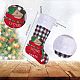 2Pcs 2 Style Christmas Socks Gift Bags HJEW-SZ0001-08-2