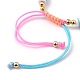 Bracelets réglables de perles tressées avec cordon en nylon BJEW-JB05490-5