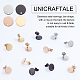 UNICRAFTALE 3 Colors 0.8mm Pin Stud Earring Findings with Ear Nuts 42pcs(21pairs) Flat Round Stainless Steel Earrings with Loop Stud Earring with Flat Plate for Earring Jewelry Making STAS-UN0001-79-4