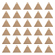 BENECREAT 30 PCS Triangle Shape Brass Blank Pendants Stamping Blanks for Bracelet Earring Pendant Charms Dog Tags - 16x16mm KK-BC0003-07AB-3