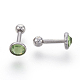 304 Stainless Steel Barbell Cartilage Earrings EJEW-L208-02C-01-2
