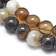 Chapelets de perles en agate à rayures naturelles/agates à bandes G-I254-03B-4