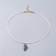 (vente d'usine de fêtes de bijoux) colliers pendentif en tourmaline naturelle NJEW-P245-B-G-3