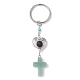 Брелок с подвеской в форме креста из драгоценных камней KEYC-JKC00516-2