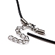 Schwarzem Gummi Halskette Kabel Zuber RCOR-D002-C-4