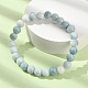Bracelet extensible perles rondes en verre BJEW-TA00378-01-3