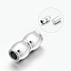 Peanut 304 Stainless Steel Smooth Surface Magnetic Clasps Fit 4mm Cords STAS-N065-39-1