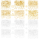 パンダホール エリート 約 1200 個 12 スタイルの合金カボション  ネイルアートの装飾の付属品  ひし形と丸リングと三角形  ゴールデン＆シルバー  2.5~5x2.5~5.5x0.2~0.3mm  約100個/スタイル FIND-PH0006-94-1