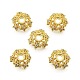 Звездные латунные колпачки с микропаве из кубического циркония KK-K300-05B-G-1