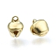 Iron Bell Charms, Golden, 9.5x8x7mm, Hole: 1~2mm