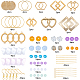 Sunnyclue kits de fabricación de pendientes geométricos para diy DIY-SC0012-15-1