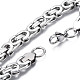 201 Stainless Steel Byzantine Chain Bracelet for Men Women BJEW-S057-76-3