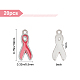 SUNNYCLUE 20Pcs October Breast Cancer Pink Awareness Ribbon Alloy Enamel Pendants ENAM-SC0001-92-2