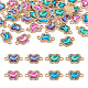 Spritewelry 48 stücke 4 farben legierung kristall strass stecker charme FIND-SW0001-26-2