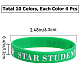 Gorgecraft 40 pièces 10 couleurs mot étoile étudiant cordon en silicone bracelets ensemble bracelet BJEW-GF0001-13-2