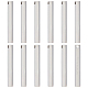 Benecreat 12 個のステンレス鋼のペンダント  六角  ステンレス鋼色  40x5.5x5mm  穴：2mm STAS-BC0003-70-1