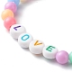 Set di braccialetti elasticizzati con perline acriliche opache per bambini BJEW-JB06589-15