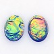 Oval Resin Imitated Opal Cabochons CRES-L007-08-1