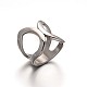 316 Stainless Steel Criss Cross Hollow Rings RJEW-F046-16-3