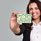 PVC プラスチック防水カード ステッカー  銀行カードの装飾用の粘着カードスキン  長方形  花  186.3x137.3mm DIY-WH0432-011-7