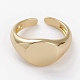 Brass Cuff Rings RJEW-C101-03G-3