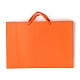 長方形の紙袋  ハンドル付き  ギフトバッグやショッピングバッグ用  レッドオレンジ  28x40x0.6cm CARB-F007-04F-2