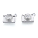 Brass Micro Pave Clear Cubic Zirconia Charms KK-N216-581P-2