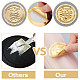 CRASPIRE 2 Inch Gold Embossed Envelope Seals Stickers Scales 100pcs Round Adhesive Embossed Foil Seals Stickers Envelope Label for Wedding Invitations Party Gift Packaging Greeting Card DIY-WH0211-228-3