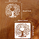 Fingerinspire coeur arbre de vie peinture pochoir 11.8x11.8 pouce en forme de coeur creux arbre de vie dessin modèle plante arbre décoration pochoir bricolage artisanat pour peinture sur mur meubles en bois DIY-WH0391-0355-2