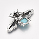 Synthetic Turquoise Brooches/Pendants G-S353-08G-3