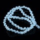 Forme de diamant chapelets de perles de jade imitation de verre EGLA-J059-J03-2