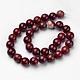 Chapelets de perles en jaspe rouge naturel G-D809--15-12mm-2