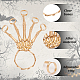 ANATTASOUL 3Pcs 3 Colors Alloy Skeleton Full Hand Ring Bracelets Set BJEW-AN0001-21-3