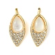 Латунные микропаве прозрачные подвески с фианитом KK-M277-07A-G-1
