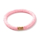 Synthetic Hematite & Polymer Clay Heishi Beads Stretch Bracelets Set BJEW-JB07380-7