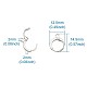 Accessoires de boucle d'oreilles en laiton KK-TA0008-03-NF-7