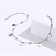 925 Sterling Silver Charm Anklets AJEW-FF0001-01-4