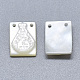 Natural White Shell Mother of Pearl Shell Pendants SSHEL-S264-002A-2