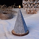 パラフィンキャンドル  円錐形の無煙キャンドル  結婚式のための装飾  パーティー  奉納  オイルバーナーとクリスマス  ライトグレー  109x68.5x65mm DIY-D027-02C-3